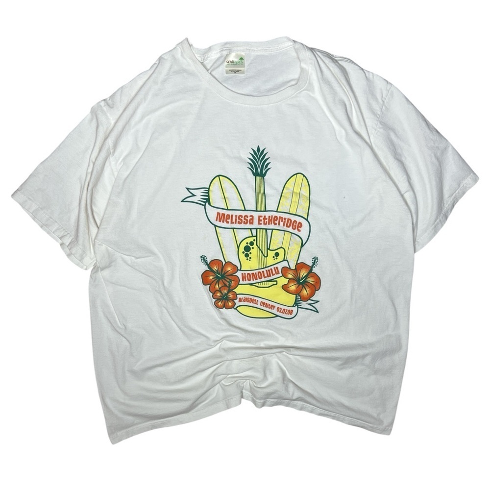 Melissa Etheridge 2008 Honolulu Hawaii Concert T Shirt 2XL Anvil Organic